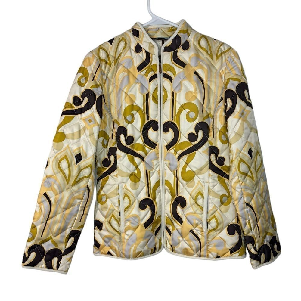 J. McLaughlin Quilted Silk Jacket